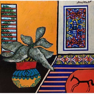 Anwar Maqsood, 24 x 24 Inch, Acrylic on Canvas, AC-AWM-124 Anwar Maqsood, 24 x 24 Inch, Acrylic on Canvas, AC-AWM-124